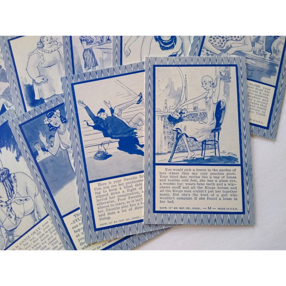 32 Blind Date Horoscope Penny Arcade Fortune Teller Cards Exhibit 1941 For Men - Picture 5 of 8